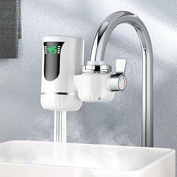 電気温水器 温度調整機能付き 新品 Amazon | 電気温水蛇口 電気給湯器 LCD温度表示電気温水器 電気